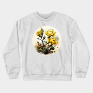 Yellow Flower Crewneck Sweatshirt